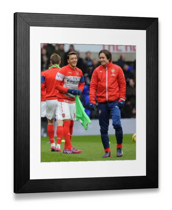Framed Print : Arsenal Players Mesut Ozil and Tomas Rosicky Warming Up Ahead of Tottenham Clash (2014-15) Framed Print : Arsenal Players Mesut Ozil and Tomas Rosicky Warming Up Ahead of Tottenham Clash (2014-15)