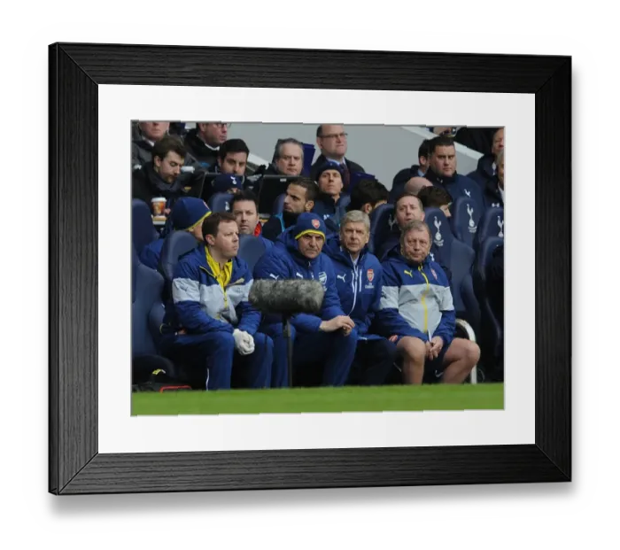 Framed Print : Arsene Wenger on Arsenal Bench during Tottenham vs Arsenal Premier League Match, 2015