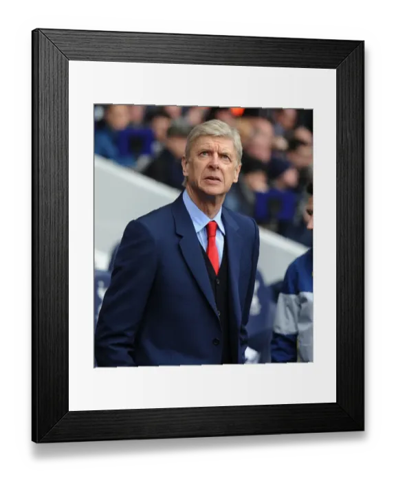 Framed Print : Arsene Wenger before Arsenal vs. Tottenham Premier League Clash, 2015