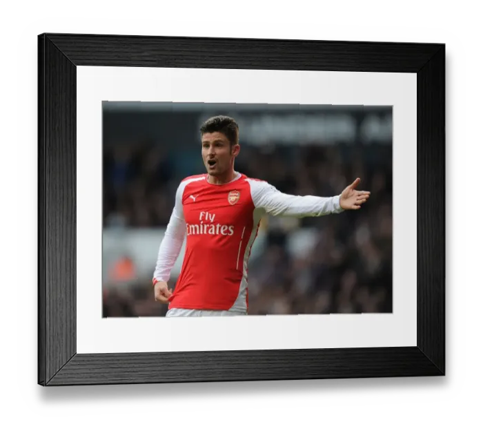 Framed Print : Giroud vs. Tottenham: Arsenal's Star Forward in Premier League Showdown, 2014-15 Framed Print : Giroud vs. Tottenham: Arsenal's Star Forward in Premier League Showdown, 2014-15