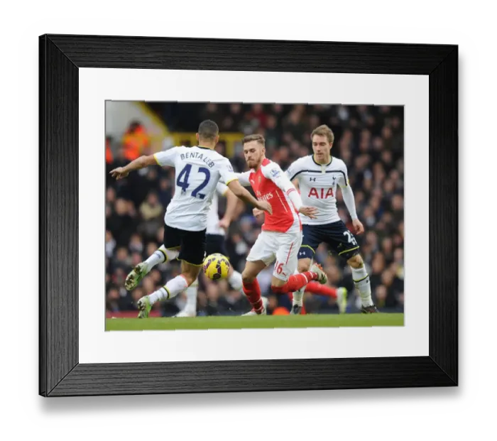 Framed Print : Ramsey vs. Bentaleb: Battle in North London - Tottenham vs. Arsenal, Premier League 2014-15