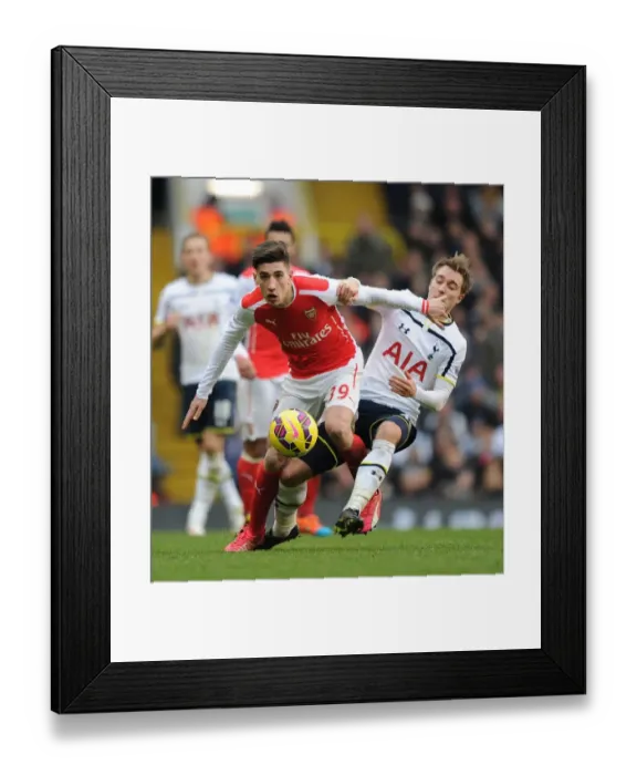 Framed Print : Clash of the Capitals: Bellerin vs. Eriksen - Premier League Battle between Arsenal and Tottenham