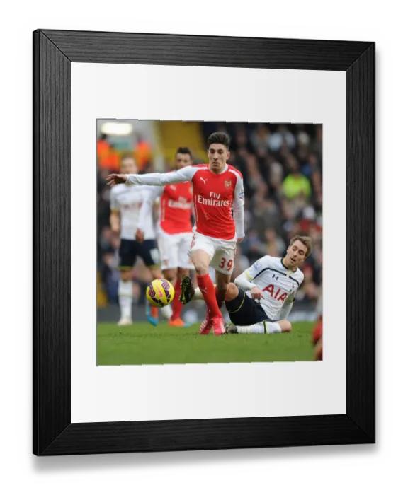 Framed Print : Clash of Titans: Hector Bellerin vs. Christian Eriksen - Tottenham vs. Arsenal, Premier League 2014-15