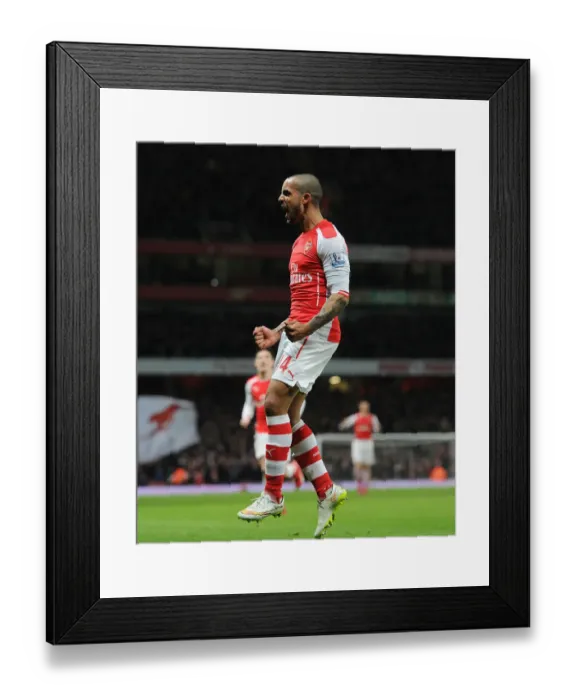Framed Print : Theo Walcott's Brace: Arsenal's Triumph over Leicester City (2014-15)