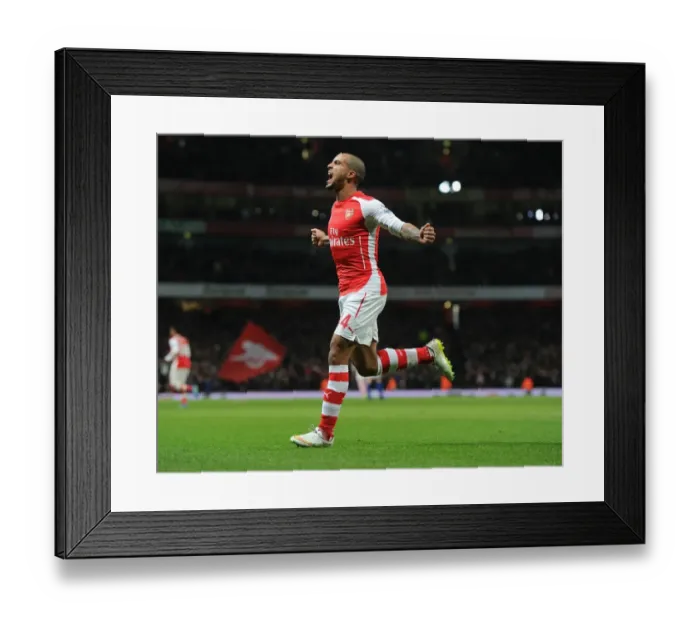 Framed Print : Theo Walcott's Brace: Arsenal's Triumph over Leicester City (2014-15)