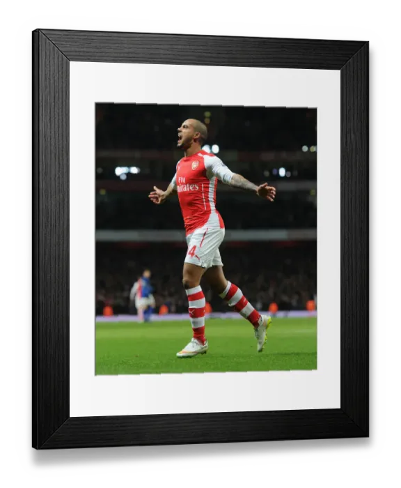 Framed Print : Theo Walcott's Brace: Arsenal's Triumph over Leicester City (2014-15)
