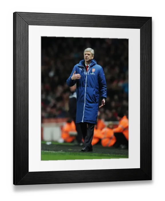 Framed Print : Arsene Wenger Leads Arsenal Against Leicester City in Premier League Clash, 2015 Framed Print : Arsene Wenger Leads Arsenal Against Leicester City in Premier League Clash, 2015