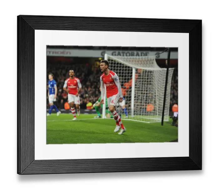 Framed Print : Koscielny's Stunner: Arsenal's Winning Goal vs. Leicester City (2014-15)