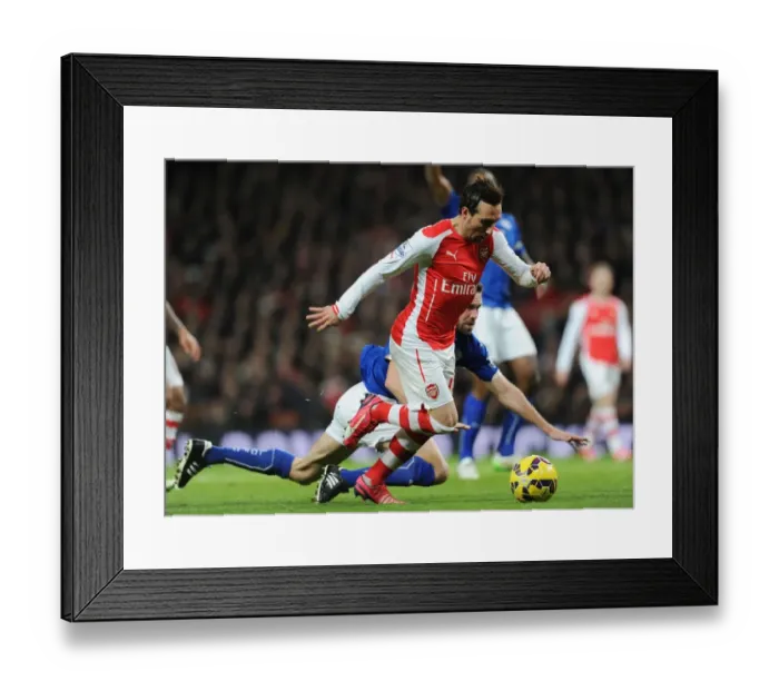 Framed Print : Santi Cazorla Dashes Past Matthew Upson: Arsenal vs. Leicester City, Premier League 2014-15 Framed Print : Santi Cazorla Dashes Past Matthew Upson: Arsenal vs. Leicester City, Premier League 2014-15