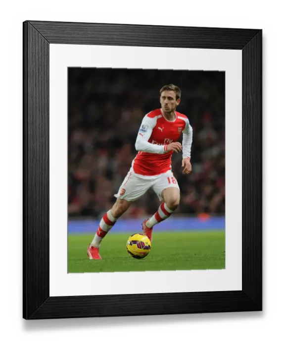 Framed Print : Arsenal's Nacho Monreal in Action Against Leicester City - Premier League 2014-15 Framed Print : Arsenal's Nacho Monreal in Action Against Leicester City - Premier League 2014-15
