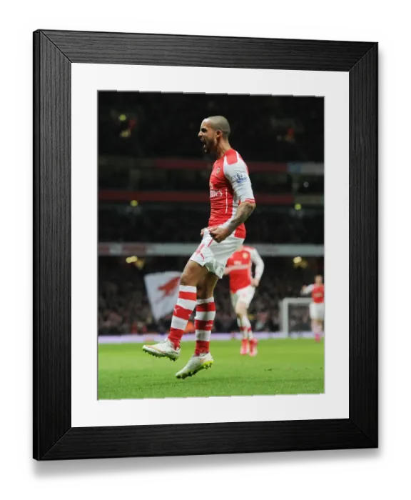 Framed Print : Theo Walcott's Brace: Arsenal's Triumph over Leicester City (2014-15)