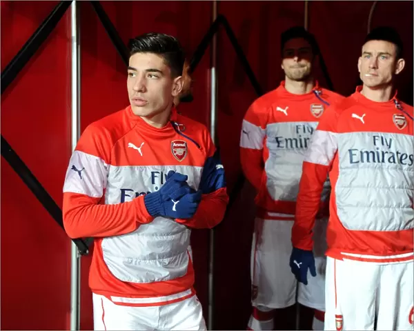 Hector Bellerin in the Tunnel: Arsenal v Leicester City, Premier League 2014-15