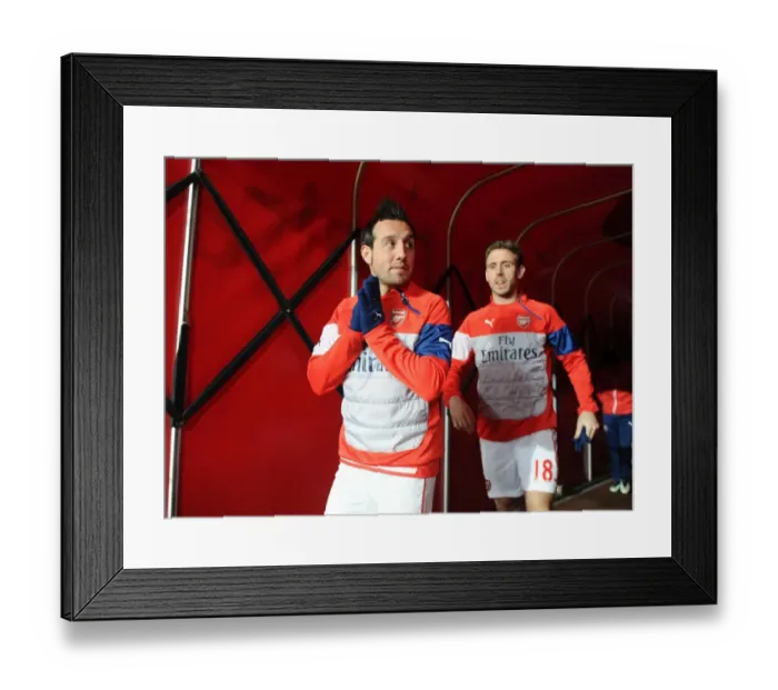 Framed Print : Santi Cazorla in the Tunnel: Arsenal vs Leicester City, Premier League, 2015 Framed Print : Santi Cazorla in the Tunnel: Arsenal vs Leicester City, Premier League, 2015