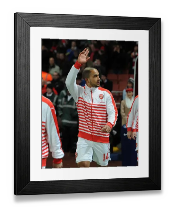 Framed Print : Theo Walcott: Arsenal's Ready-to-Go Weapon Against Leicester City (Arsenal v Leicester City 2014-15)