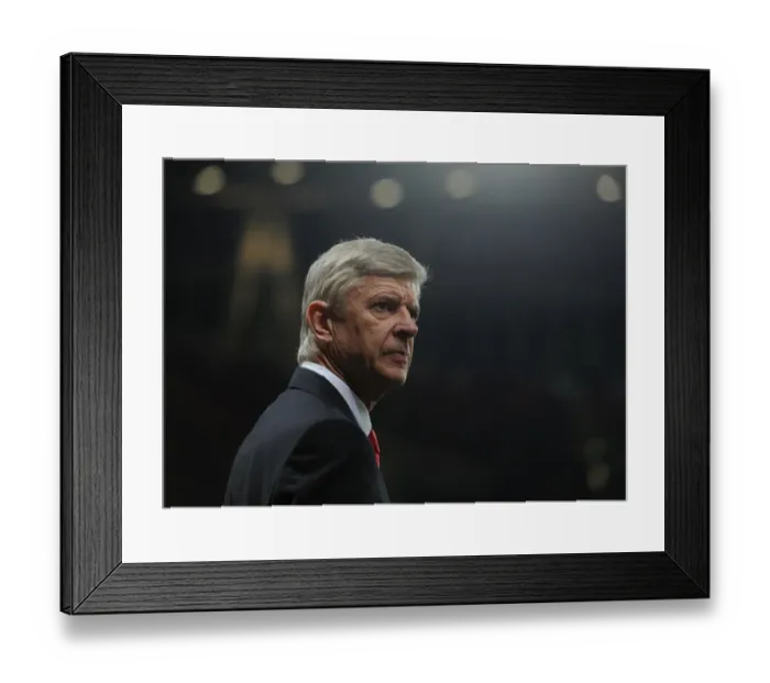 Framed Print : Arsene Wenger: Arsenal Manager Before Arsenal vs Leicester City, 2014-15