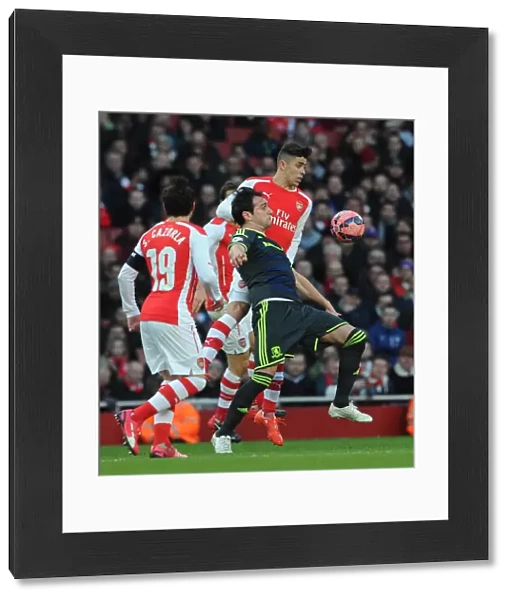 Gabriel (Arsenal) Kike (Middlesbrough). Arsenal 2: 0 Middlesbrough. FA Cup 5th Round