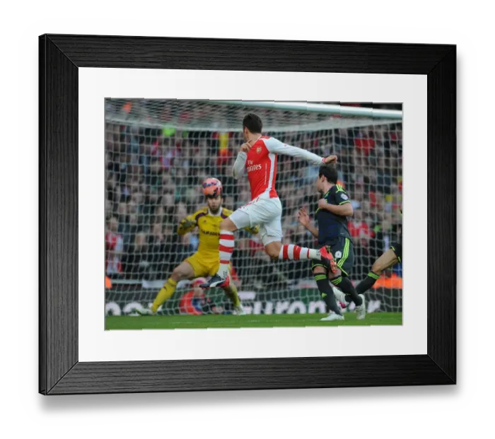 Framed Print : Arsenal's Olivier Giroud Scores Brace: FA Cup Victory Over Middlesbrough, 2015