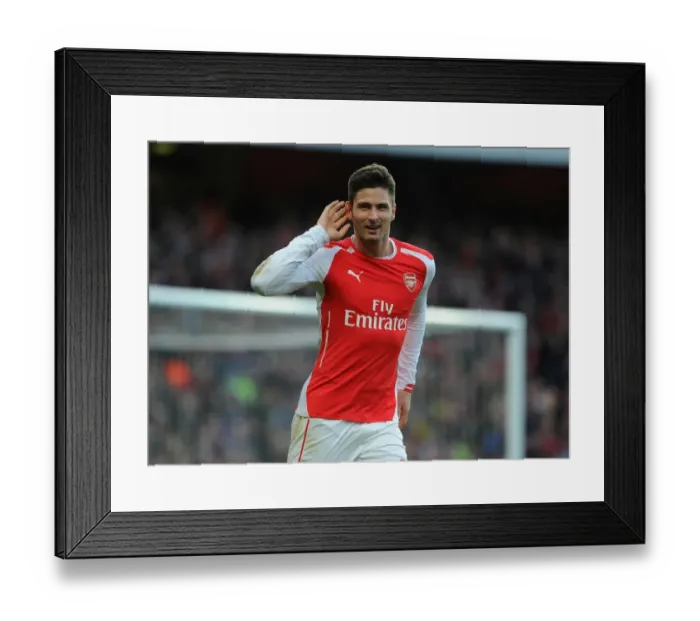 Framed Print : Olivier Giroud's Brace: Arsenal Triumphs Over Middlesbrough in FA Cup Fifth Round