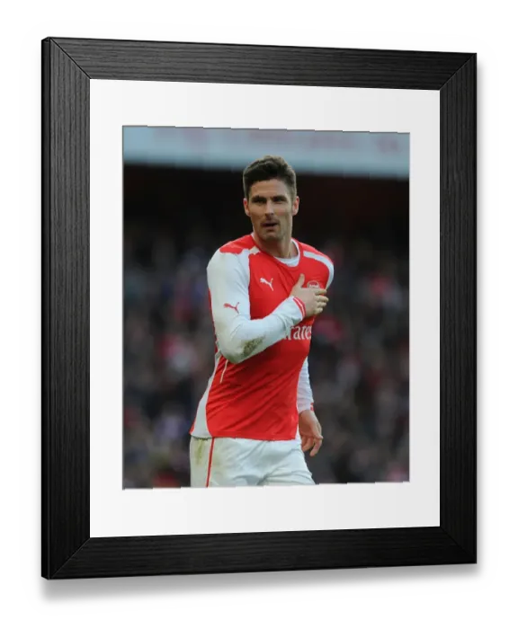 Framed Print : Olivier Giroud's Brace: Arsenal Secures FA Cup Victory over Middlesbrough