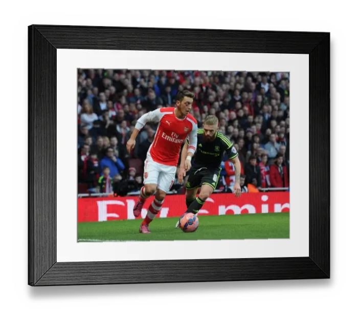 Framed Print : Mesut Ozil vs. Adam Clayton: Arsenal's FA Cup Victory Over Middlesbrough (2:0)