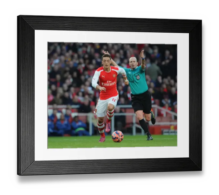 Framed Print : Mesut Ozil and Referee Mike Dean during Arsenal vs. Middlesbrough FA Cup Clash Framed Print : Mesut Ozil and Referee Mike Dean during Arsenal vs. Middlesbrough FA Cup Clash