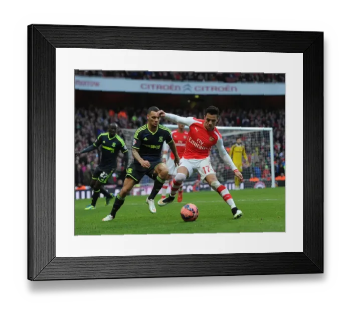 Framed Print : Alexis Sanchez (Arsenal) Ryan Fredericks (Middlesbrough). Arsenal 2: 0 Middlesbrough Framed Print : Alexis Sanchez (Arsenal) Ryan Fredericks (Middlesbrough). Arsenal 2: 0 Middlesbrough