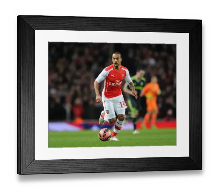 Framed Print : Theo Walcott (Arsenal). Arsenal 2: 0 Middlesbrough. FA Cup 5th Round. Emirates Stadium, 15  /  2  /  15