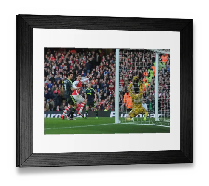Framed Print : Arsenal's Olivier Giroud Scores Second Goal vs. Middlesbrough in FA Cup Fifth Round Framed Print : Arsenal's Olivier Giroud Scores Second Goal vs. Middlesbrough in FA Cup Fifth Round