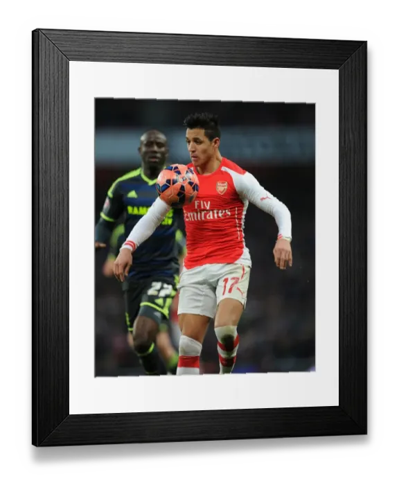 Framed Print : Alexis Sanchez in Action: Arsenal's FA Cup Victory over Middlesbrough