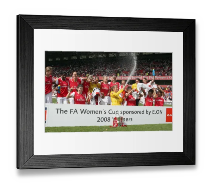 Framed Print : Arsenal Ladies Triumph: 4-1 FA Cup Victory over Leeds United
