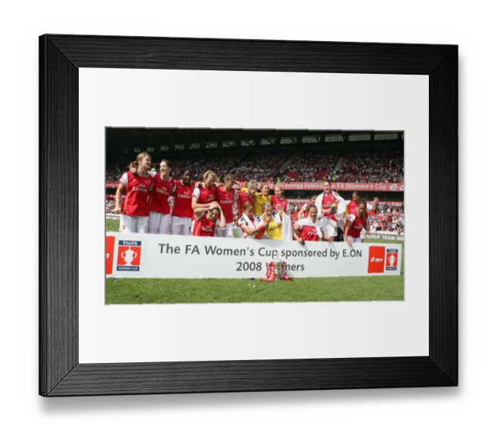 Framed Print : Arsenal Ladies Triumph in FA Cup Final: 4-1 Victory