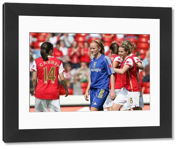 Kelly Smith celebrates scoring Arsenals 4th goal her 2nd
