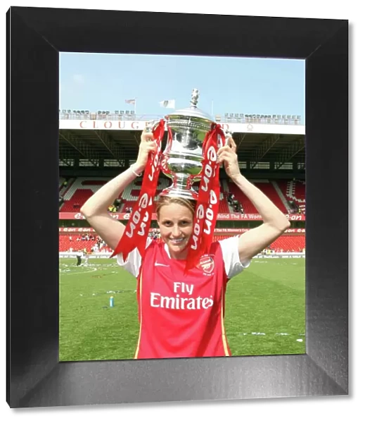 Kelly Smith with the FA Cup: Arsenal's Victory in the FA Women's Cup Final (4:1 vs Leeds United, 2008)