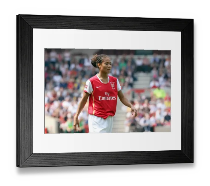 Framed Print : Arsenal's Rachel Yankey Celebrates Victory in FA Womens Cup Final vs Leeds United (5 / 5 / 08)