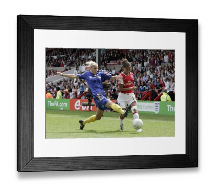 Framed Print : Arsenal's Yankey and Houghton Lead the Way: Arsenal Ladies 4-1 Victory over Leeds United in the FA Womens Cup Final at The City Ground (2008)