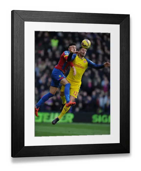 Framed Print : Clash at Selhurst Park: Olivier Giroud vs Joel Ward in Crystal Palace vs Arsenal, Premier League 2014-15 Framed Print : Clash at Selhurst Park: Olivier Giroud vs Joel Ward in Crystal Palace vs Arsenal, Premier League 2014-15