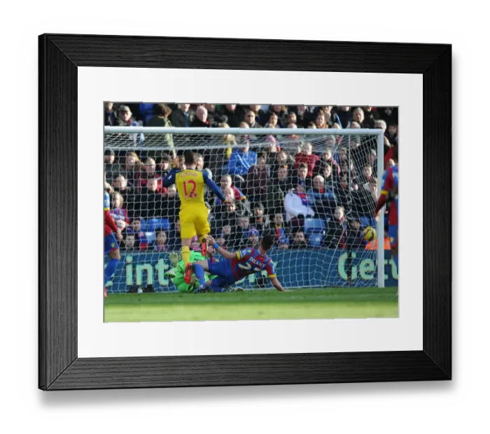 Framed Print : Olivier Giroud Scores the Second Goal: Crystal Palace vs. Arsenal, Premier League 2014-15