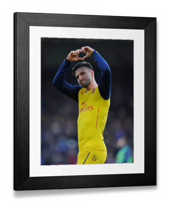 Framed Print : Olivier Giroud Celebrates Arsenal's Win Against Crystal Palace (February 2015) Framed Print : Olivier Giroud Celebrates Arsenal's Win Against Crystal Palace (February 2015)