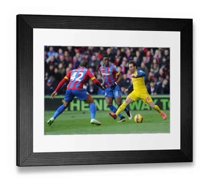 Framed Print : Clash at Selhurst Park: Cazorla vs Zaha-Puncheon Battle in Crystal Palace vs Arsenal, Premier League 2015