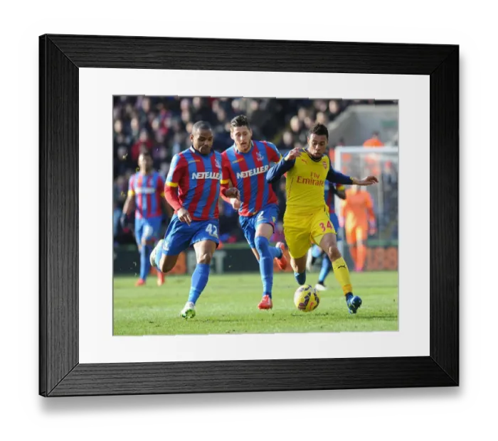 Framed Print : Clash at Selhurst Park: Coquelin vs. Ward and Puncheon in Arsenal's Premier League Battle Framed Print : Clash at Selhurst Park: Coquelin vs. Ward and Puncheon in Arsenal's Premier League Battle
