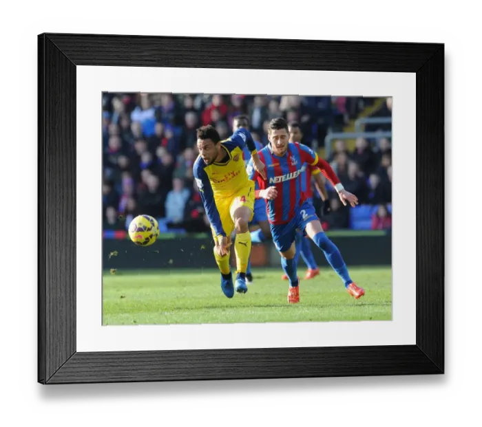 Framed Print : Coquelin vs Ward: Intense Battle at Selhurst Park - Crystal Palace vs Arsenal, Premier League 2014-15