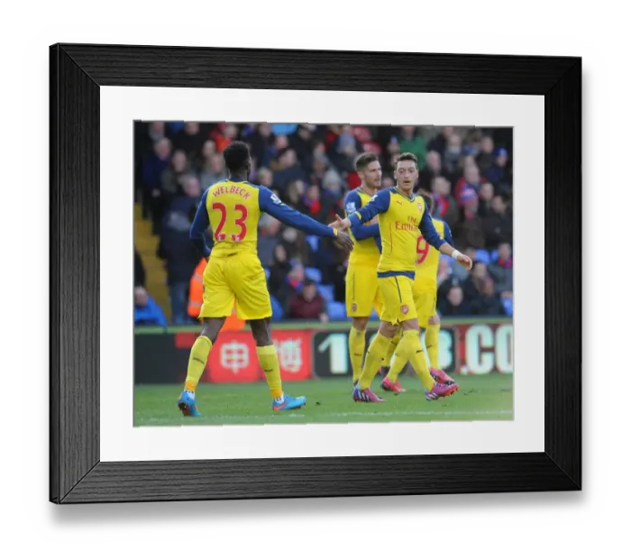 Framed Print : Mesut Ozil and Danny Welbeck Celebrate Arsenal's Second Goal vs Crystal Palace, 2015 Framed Print : Mesut Ozil and Danny Welbeck Celebrate Arsenal's Second Goal vs Crystal Palace, 2015