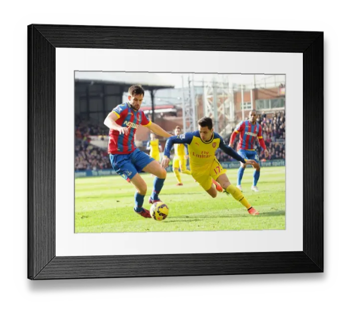 Framed Print : Clash of Titans: Sanchez vs Dann - Crystal Palace vs Arsenal, Premier League 2015