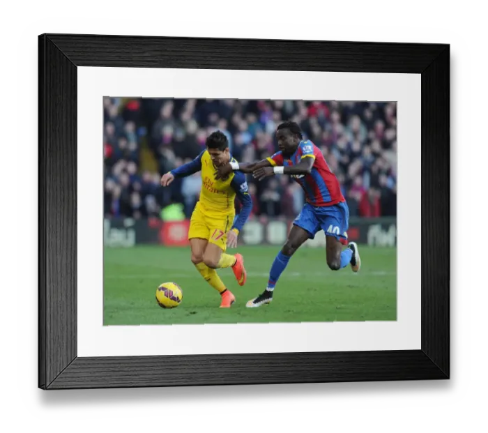 Framed Print : Clash of Titans: Sanchez vs. Souare in Crystal Palace vs. Arsenal Premier League Showdown