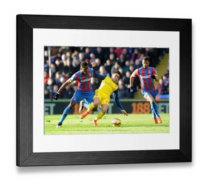 Framed Print : Clash at Selhurst Park: Sanchez Fouls Zaha in Intense Crystal Palace vs. Arsenal Match
