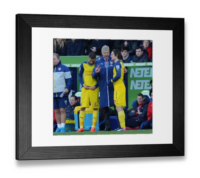 Framed Print : Arsene Wenger Gives Instructions to Rosicky and Gibbs: Crystal Palace vs Arsenal, Premier League 2014-15 Framed Print : Arsene Wenger Gives Instructions to Rosicky and Gibbs: Crystal Palace vs Arsenal, Premier League 2014-15