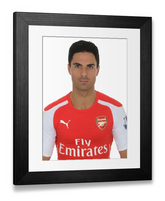 Framed Print : Mikel Arteta at Arsenal Photocall 2014 / 15