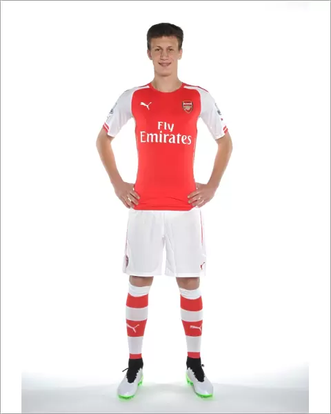 Krystian Bielik (Arsenal). Signing Photoshoot. Arsenal Training Ground. London Colney