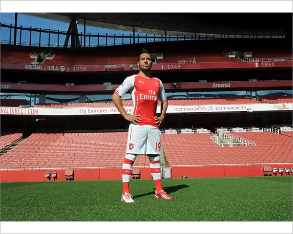 Santi Cazorla (Arsenal). Arsenal 1st Team Photocall. Emirates Stadium, 7  /  8  /  14. Credit