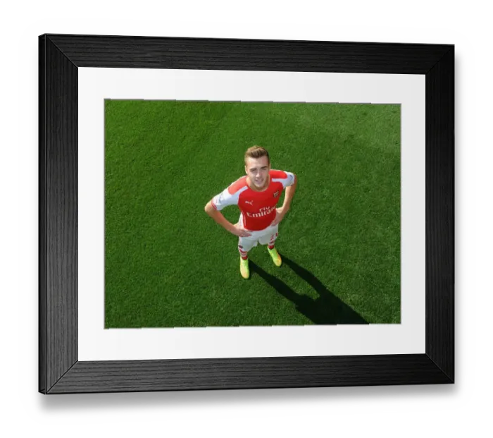 Framed Print : Arsenal First Team: Calum Chambers at Emirates Stadium (2014)